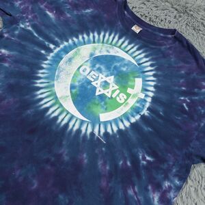 Sundog Shirt XXL Blue Hand Tie Dye Israel Jewish Star Of David Magen Earth Mens